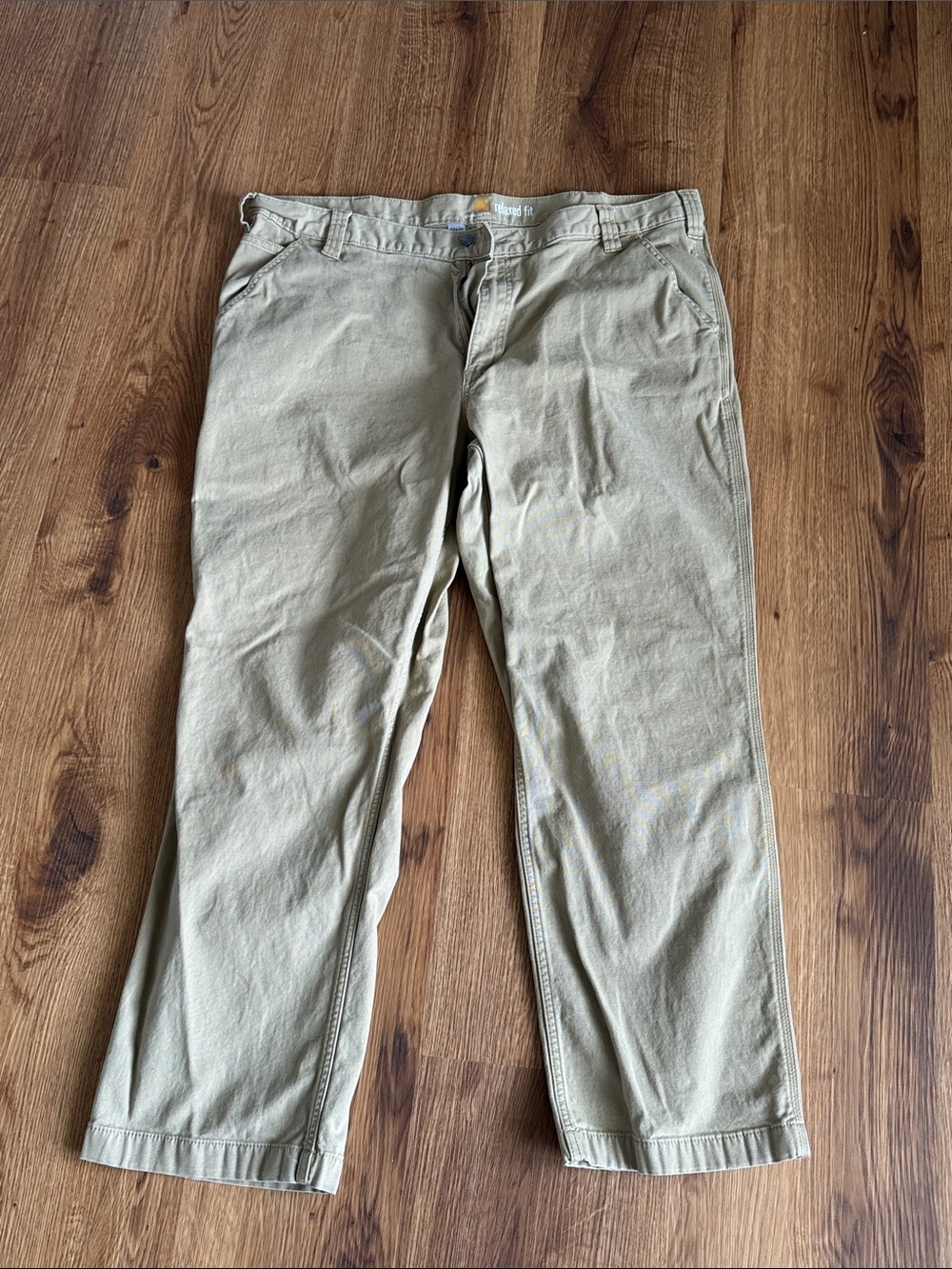Carhartt Men's Khaki Work Chinos - Classic Straight Fit 42x30